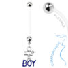 its a boy zwangerschap piercing